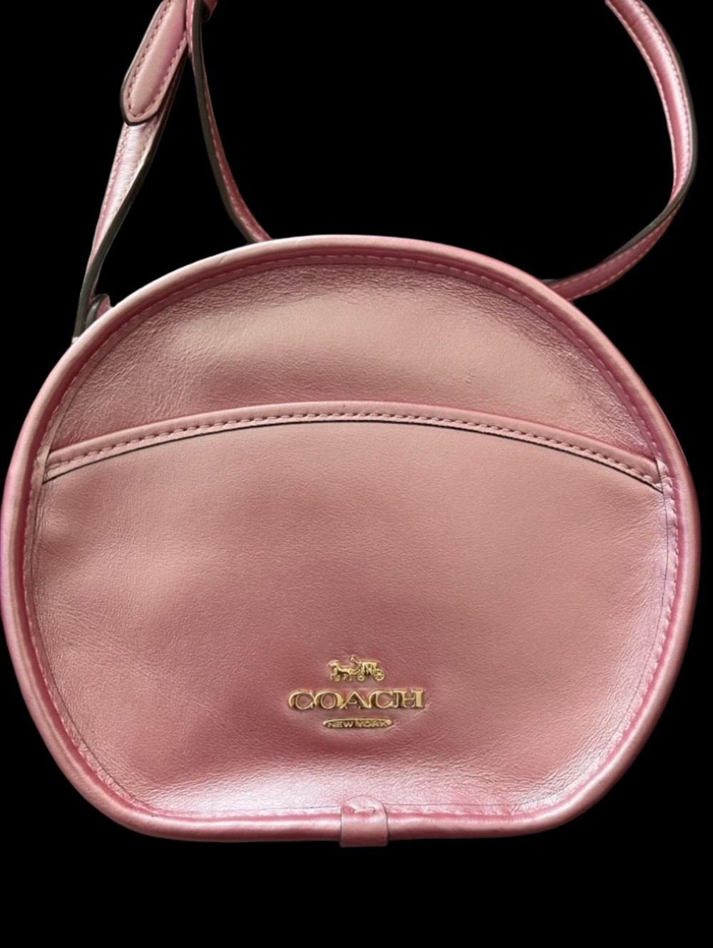 Coach Metallic Pink Leather Canteen Bag - Picture 3 of 9